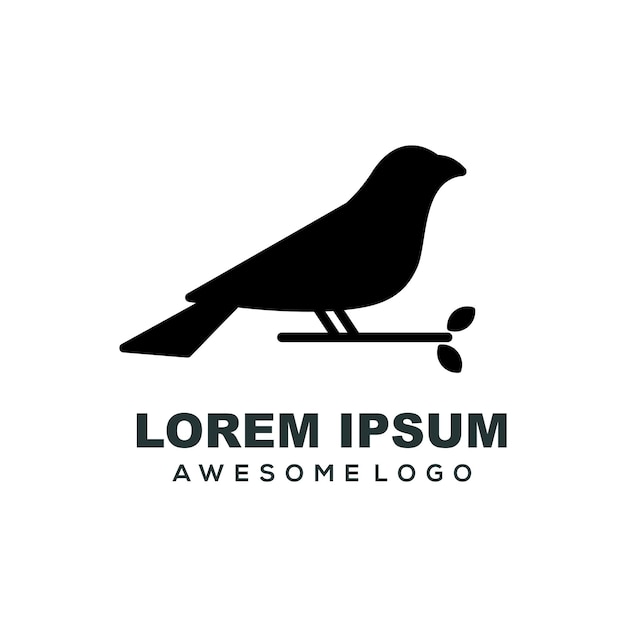 Gratis vector vogel silhouet logo