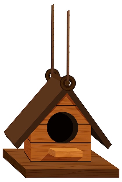 Gratis vector vogelhuisje van hout