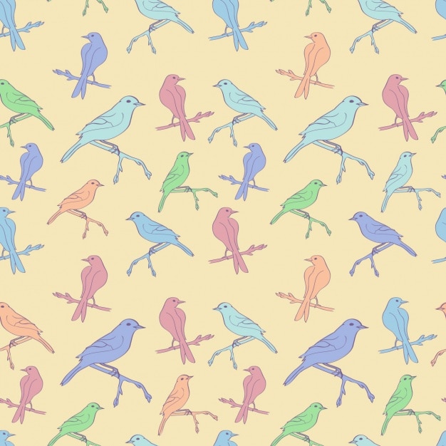 Gratis vector vogels patroon ontwerp