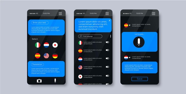 Voice vertaler app concept