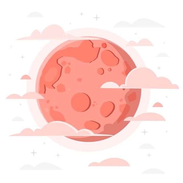 Gratis vector volle maan concept illustratie