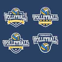 Gratis vector volleybal badges collectie