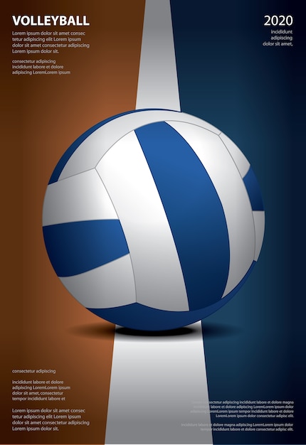 Gratis vector volleybaltoernooi poster