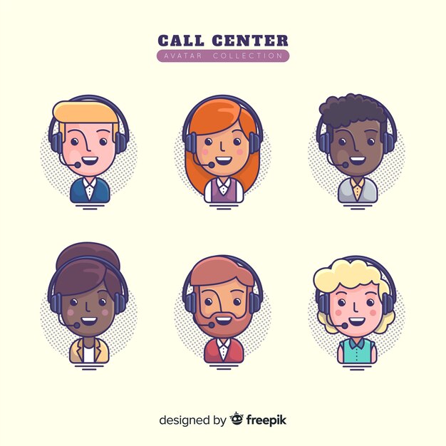 Voorbeeld van callcenteravatars