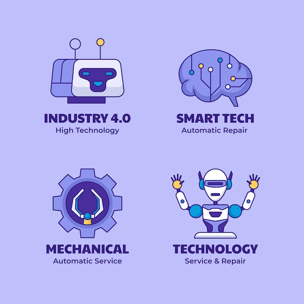 Gratis vector voorbeeld van het industry 4.0 logo