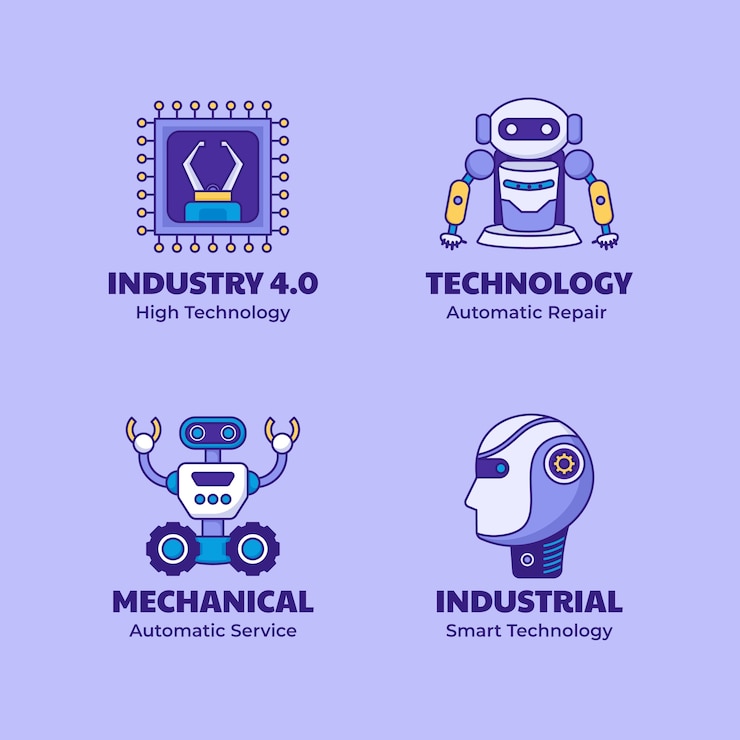 Gratis Vector voorbeeld van het industry 4.0 logo