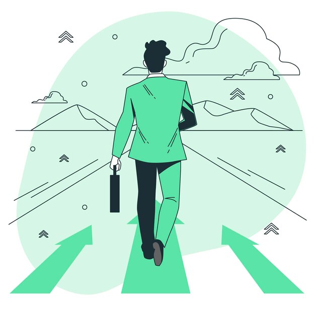 Vooruit concept illustratie