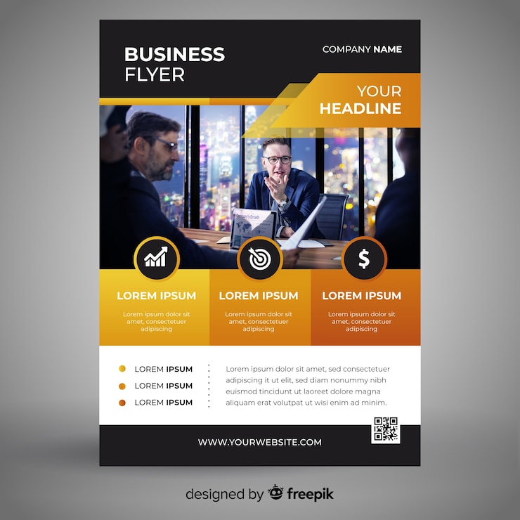 Gratis Vector vorm voor bedrijfsflyer