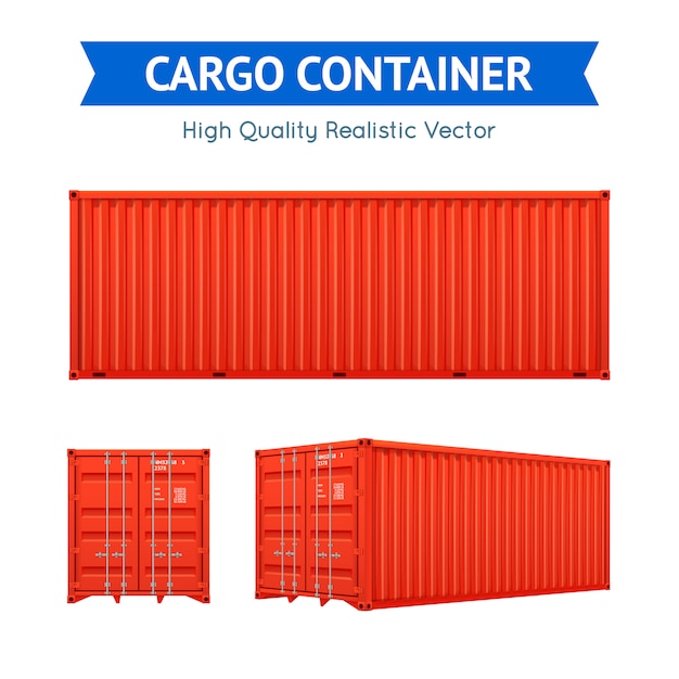 Gratis vector vracht vrachtcontainer