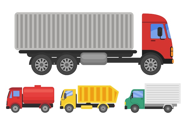 Gratis vector vrachtwagen afbeelding ontwerp