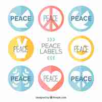 Gratis vector vrede labels collectie