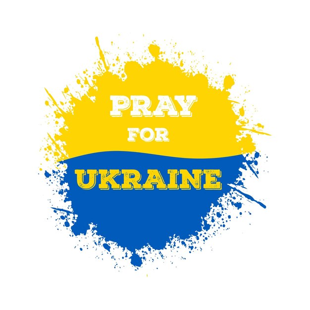 Vrede voor Oekraïne Blauw Geel Witte Achtergrond Social Media Design Banner Gratis Vector