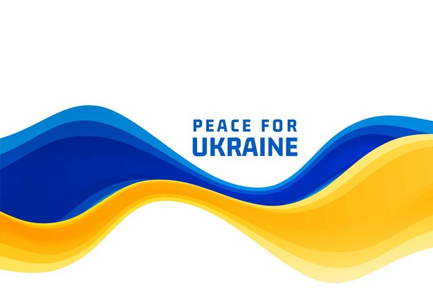 Vrede voor Oekraïne met golfvlag