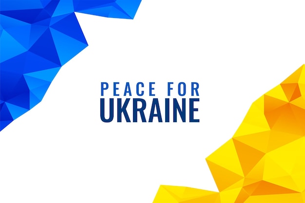 Vrede voor Oekraïne poster om de oorlog met Rusland te stoppen