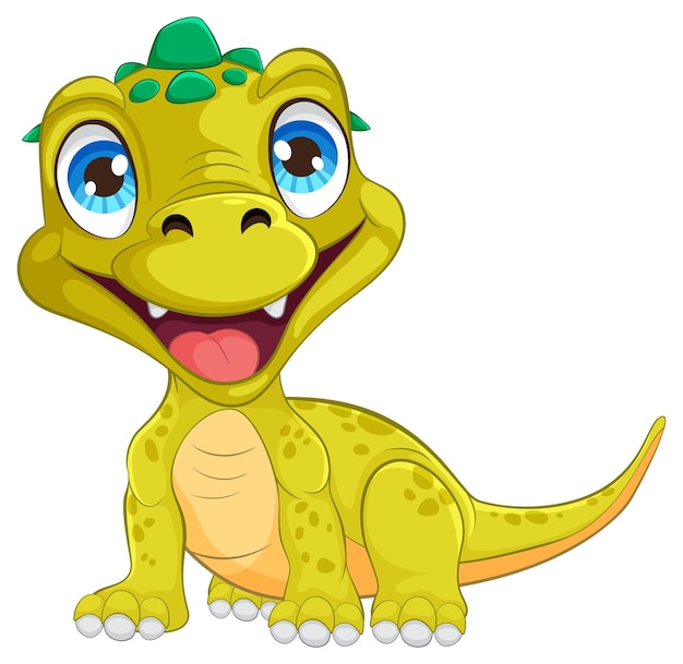 Gratis vector vreugdevol tekenfilm baby dinosaurus illustratie