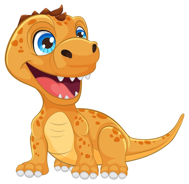 Gratis vector vriendelijke cartoon dinosaurus illustratie