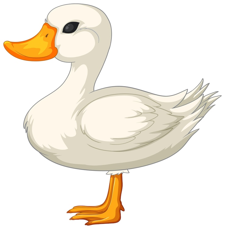 Gratis Vector vriendelijke cartoon eend illustratie