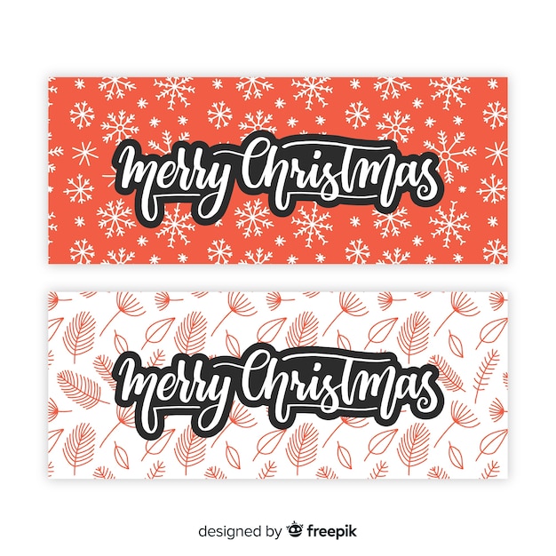 Gratis vector vrolijk kerstfeest banner