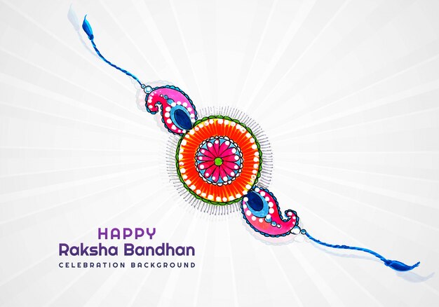 Vrolijke raksha bandhan kaart voor decoratief rakhi design