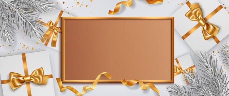 Gratis Vector vrolijke vakantie 3d frame compositie