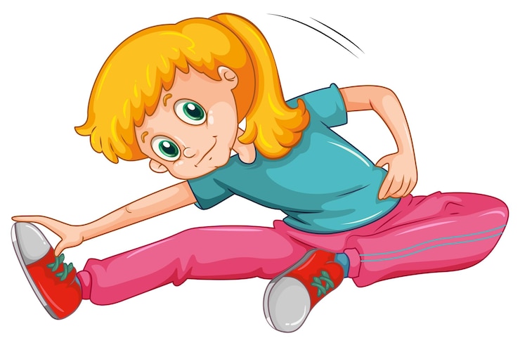 Gratis Vector vrouw die haar benen strekt