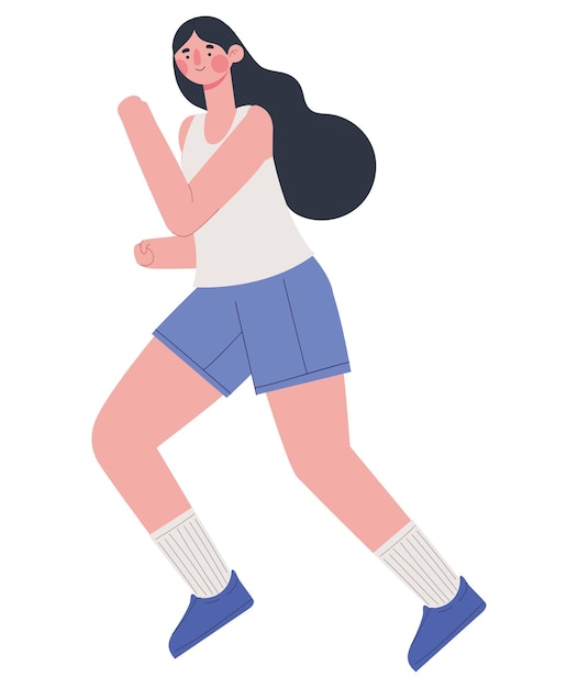 Gratis vector vrouw die sport doet