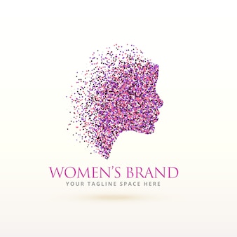 Vrouw gezicht logo ontwerp voor feminisme concept