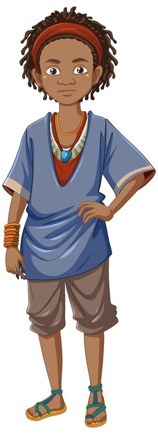 Vrouw in traditionele Afrikaanse kleding