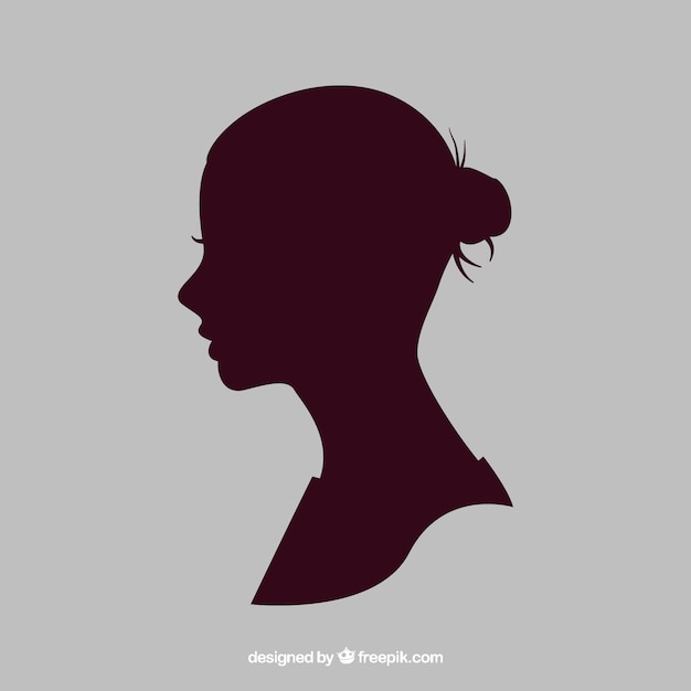 Gratis vector vrouwelijke silhouet