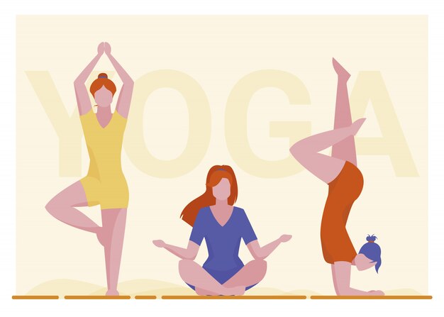 Vrouwelijke yogi-groep