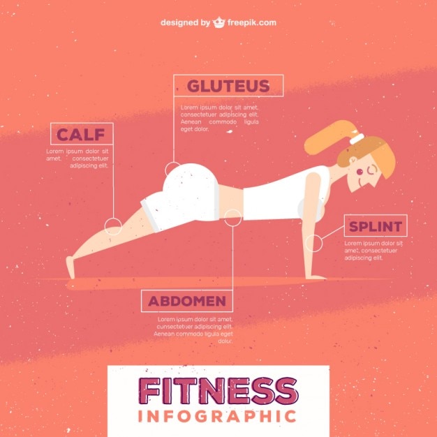 Gratis vector vrouwen fitness infographic