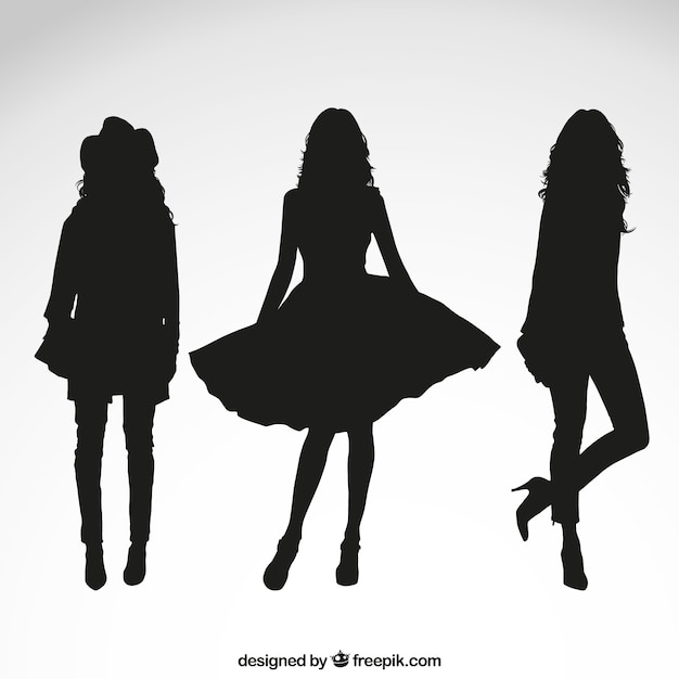 Gratis vector vrouwen silhouetten