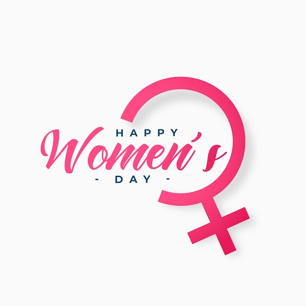 Vrouwendagkaart met vrouwelijk symbool