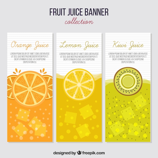 Gratis vector vruchtensap banners