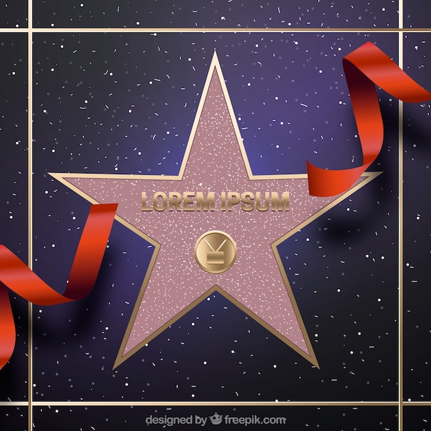 Gratis vector walk of fame star achtergrond