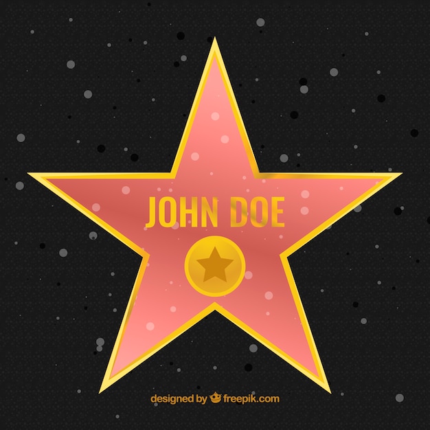 Gratis vector walk of fame star achtergrond