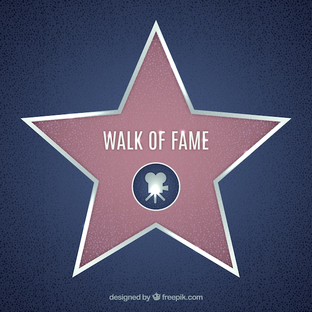 Gratis vector walk of fame star achtergrond