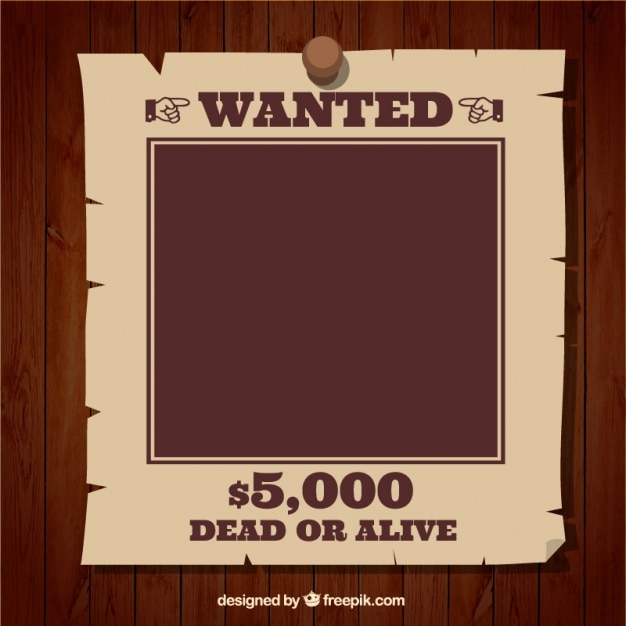 Wanted poster sjabloon
