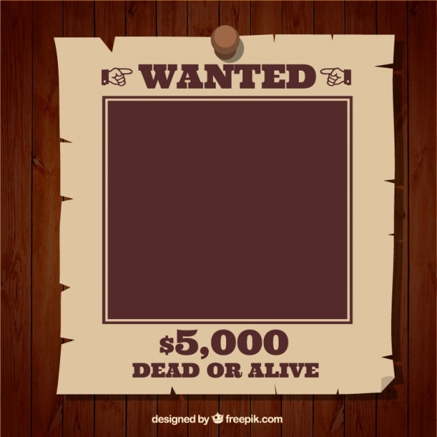 Gratis vector wanted poster sjabloon