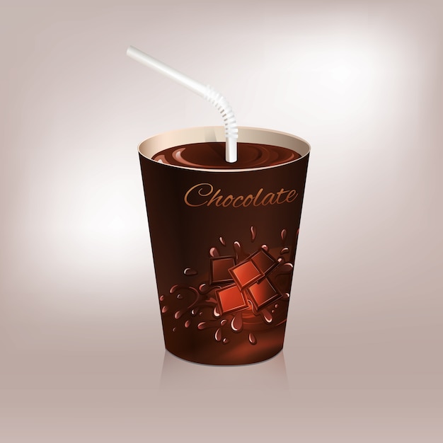 Gratis vector warme chocolademelk ontwerp