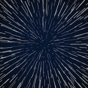 Warp stars zoom blue galaxy war vector abstracte achtergrond