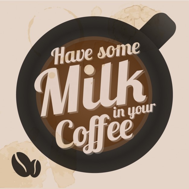 Gratis vector wat melk in uw koffie