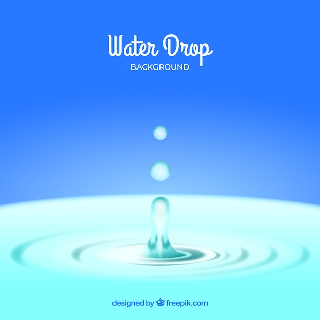 Gratis vector water druppels achtergrond in realistische stijl