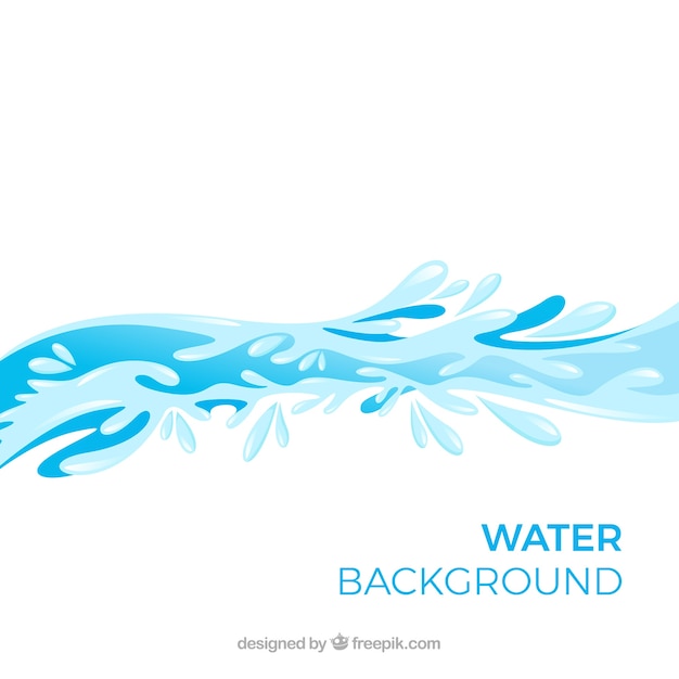 Gratis vector water splash achtergrond in vlakke stijl