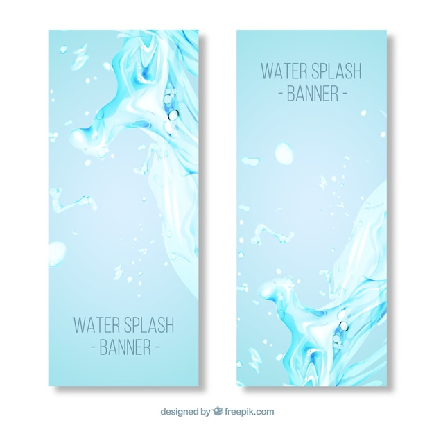 Water splash banners