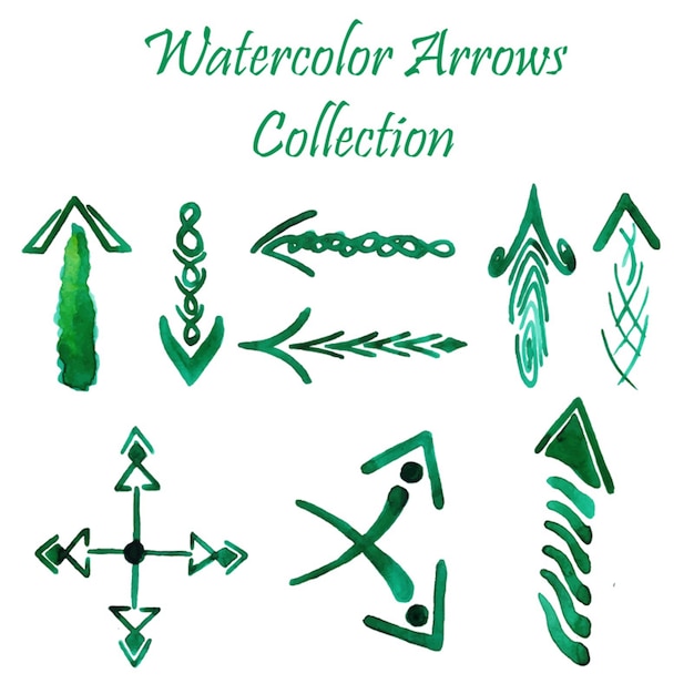 Watercolor arrows collection