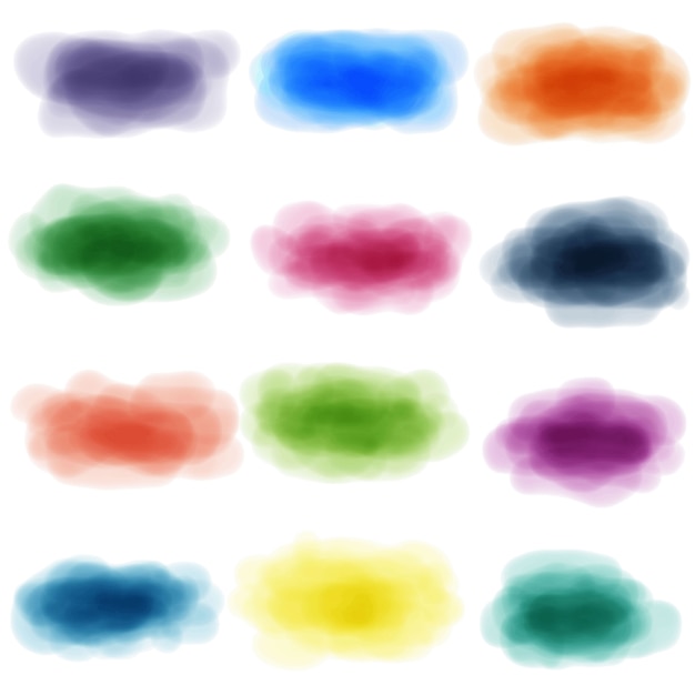 Gratis vector watercolor brush strokes set