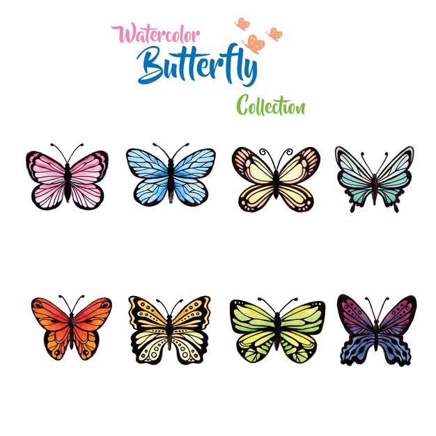 Watercolor Butterflies Collection