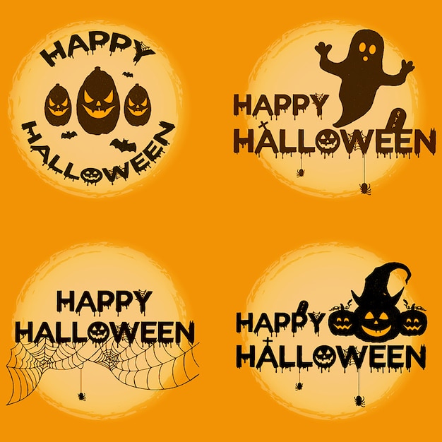 Watercolor halloween logo ontwerpen