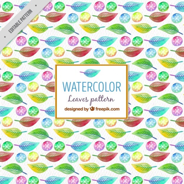 Gratis Vector watercolor verlaat patroon